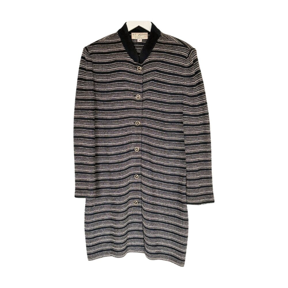Vintage St. John Collection by Marie Gray Santana Knit Long Jacket — Early 90s